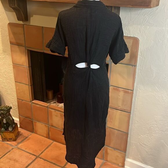 The Lucia Sheer Black Midi Dress by Anthropologie, size M - Picture 6 of 13